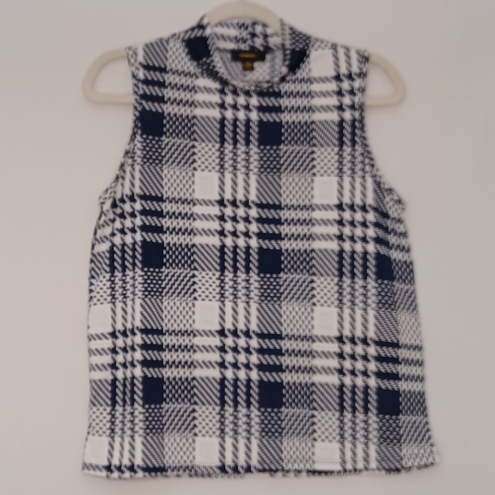 Women's Espresso‎ Blue and White Tank Top Size Medium